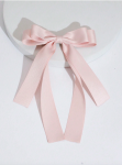 satin hair bow, pink hair accessory, elegant hair clip, girls hair accessories, Irish hair fashion, bow for special occasions, children's hair accessories, wedding hair bow