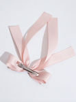 satin hair bow, pink hair accessory, elegant hair clip, girls hair accessories, Irish hair fashion, bow for special occasions, children's hair accessories, wedding hair bow