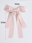 satin hair bow, pink hair accessory, elegant hair clip, girls hair accessories, Irish hair fashion, bow for special occasions, children's hair accessories, wedding hair bow