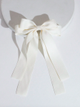 elegant hair bow, cream satin bow, luxury hair accessory, wedding hair bow, communion hair accessory, stylish hair clip, satin hair clip, Irish fashion accessories