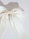 elegant hair bow, cream satin bow, luxury hair accessory, wedding hair bow, communion hair accessory, stylish hair clip, satin hair clip, Irish fashion accessories