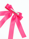 fuchsia satin hair bow, elegant hair accessories, girls' hair bow Ireland, satin hair clip for girls, special occasion hair bow, hair accessories for kids, fuchsia bow Ireland