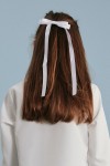 satin bow hair clips, girls hair accessories, communion hair clips, wedding hair clips, elegant hair bows, white hair clips, Irish hair accessories, girls bow clips