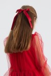 red satin bow hair clip, elegant hair accessory, timeless hair clip, women's hair accessory, Irish fashion, wedding hair clip, stylish hair accessories, gift for her