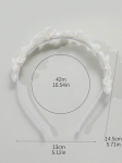 hairband for girls, white hairband, First Communion accessories, christening headband, wedding hairband, elegant hair accessories, flower hairband with pearls, special occasion headband, girls' hair accessories Ireland