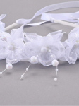 Communion headband, white hairband for girls, First Holy Communion accessory, christening headband, flower and pearl hairband, elegant hair accessory for girls, special occasion headband, wedding hairband for girls, Irish Communion accessories