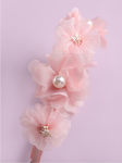 pink hairband for girls, floral hairband with pearls, girls' accessories Ireland, communion hairband, wedding hairband for girls, elegant hair accessories, birthday hairband for girls, girls' headbands Ireland