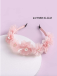 pink hairband for girls, floral hairband with pearls, girls' accessories Ireland, communion hairband, wedding hairband for girls, elegant hair accessories, birthday hairband for girls, girls' headbands Ireland