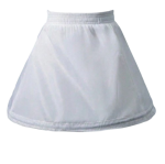 Girl in white petticoat twirling under communion dress