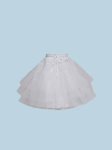 Girl twirling in snow-white tulle petticoat at Irish wedding