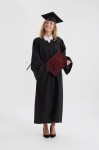 Close-Up of Premium Black Graduation Gown Fabric