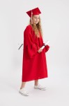 Family celebrating Irish graduation in scarlet gown