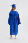 University graduate in Cobalt Crest gown against Irish hall backdrop