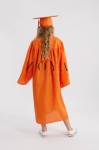 Vibrant tangerine graduation gown for children in ceremony