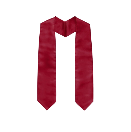 Child in burgundy satin stole at Irish graduation ceremony