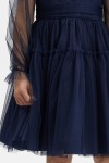 Above the knee fit of Holly navy tulle dress for Irish events