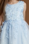 Evelina light blue tulle skirt in motion at an Irish family event