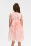 Close-up of floral lace bodice on Evelina dress