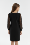 Back view showing concealed zip on Vivienne black girls dress
