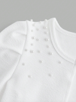 Bolero Ireland, Giorgia Pearl Bolero, Elegant Children Clothing, Girls Formal Wear, Special Occasion Kids Wear, Pearl Embellished Bolero, Irish Children Fashion, Girls Aged 8-12 Clothes, Ecru Bolero for Girls, Light Spring Bolero