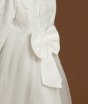 girls cream lace dress, communion dress ireland, flower girl dress, elegant girls occasion wear, tulle dress for girls, kids party dress, zoya fashion