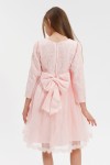 girls pink occasion dress, tulle dress for girls, flower girl dress ireland, kids party dress, long sleeve girls dress, lace dress for kids