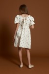girls polka dot dress, cream party dress, girls occasion wear, wedding guest dress kids, communion after party dress, irish kids fashion