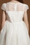 sienna dress, cream white dress, high-low dress girls, communion dress, flower girl dress, girls party dress, elegant girls gown
