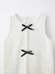 girls tweed dress, cream dress for girls, wedding guest dress kids, communion reception dress, sleeveless girls dress, zuri dress