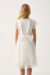 cream white dress for girls, first holy communion dress, confirmation dress, flower girl dress ireland, girls tulle dress, elegant girls dress
