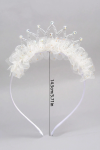gold tulle crown headband, girls champagne hair accessory, princess headband Ireland, flower girl hair accessories, birthday crown for girls, kids party headwear