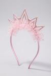 pink tulle crown headband, girls hair accessories Ireland, birthday crown for girls, flower girl headband, toddler party accessories, princess crown headband