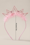 pink tulle crown headband, girls hair accessories Ireland, birthday crown for girls, flower girl headband, toddler party accessories, princess crown headband