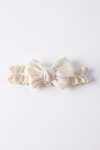 baby christening socks, beige baby headband, infant occasion wear, non-pressure headband, baby lace socks, irish christening accessories, baby wedding outfit