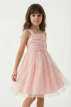 girls pink tulle dress, flower girl dress ireland, communion dress pink, kids occasion wear, elegant girls party dress, sleeveless girls dress, zoya fashion