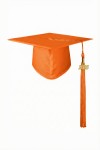 Vibrant tangerine graduation gown for children in ceremony