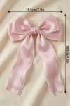 girls hair clip, pink bow hair accessory, elegant hair clip for girls, special occasion hair clip, First Communion hair accessory, wedding hair bow for girls, birthday hair clip, girls party hair accessories