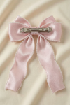 girls hair clip, pink bow hair accessory, elegant hair clip for girls, special occasion hair clip, First Communion hair accessory, wedding hair bow for girls, birthday hair clip, girls party hair accessories