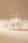 girls hair clip, elegant hair accessory, First Communion hair clip, wedding hair clip for girls, christening hair accessory, pearl and crystal hair clip, flower girl hair accessory, cream and gold hair clip, special occasion hair clip