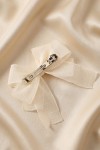 girls hair clip, cream bow hair accessory, elegant hair clip for girls, special occasion hair clip, wedding hair accessory, First Communion bow clip, christening hair accessory, birthday hair clip for girls