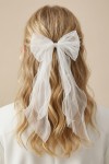 tulle bow hair clip, girls hair accessories, elegant hair clip UK, communion hair clip, party hair accessories, wedding hair bow, girls formal hair accessory, lightweight hair clip for girls