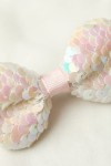 White headband for girls, Sequined bow headband, Elegant hair accessories, Hairbands with bows, Premium hair products