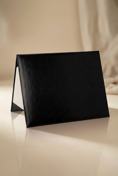 Elegant A4 black diploma holder with white interior