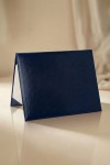 Premium navy leatherette diploma cover with gold embossing