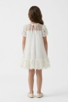 girls tulle dress styling, Romy cream white complete look, occasion dress girls, christening outfit