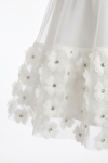 girls tulle dress side view, Romy cream white, ZOYA Fashion Ireland, wedding flower girl