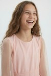 apricot tulle dress styling, Holly rose complete look, girls party outfit, christening dress