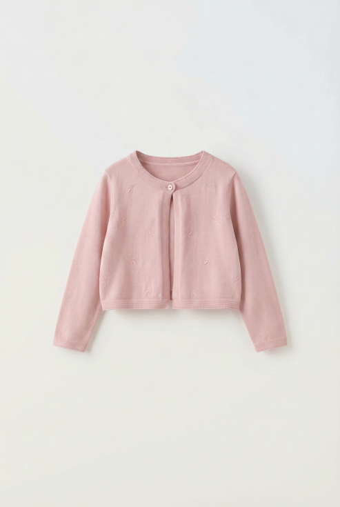 girls bolero Malena pink communion, flower girl cardigan, occasion bolero girl, pink kids cardigan zoyafashion Ireland