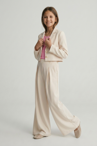 Girls' Special Occasion Set Emi in Light Beige – Elegant Outfit for Young Ladies
