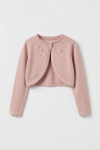 kids bolero Ada pink occasion, girl bolero communion, kids cardigan pink, flower girl bolero zoyafashion Ireland